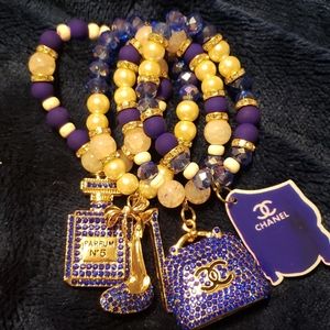 Costume bracelets with chanel charms